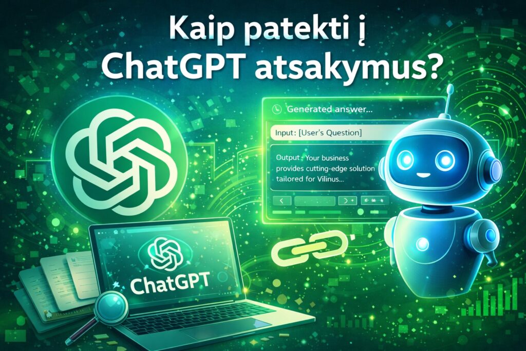 Kaip patekti į ChatGPT atsakymus?